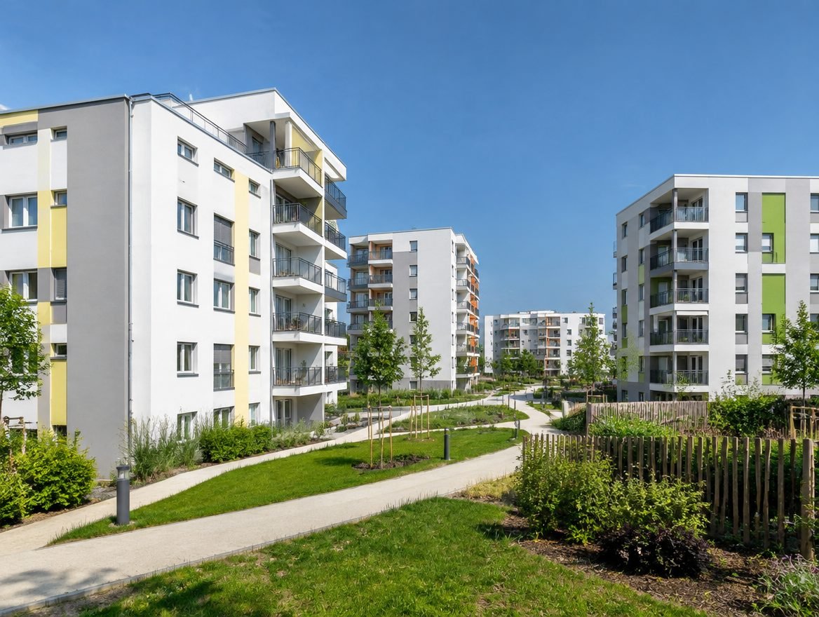Ensemble de logements sociaux rénovés