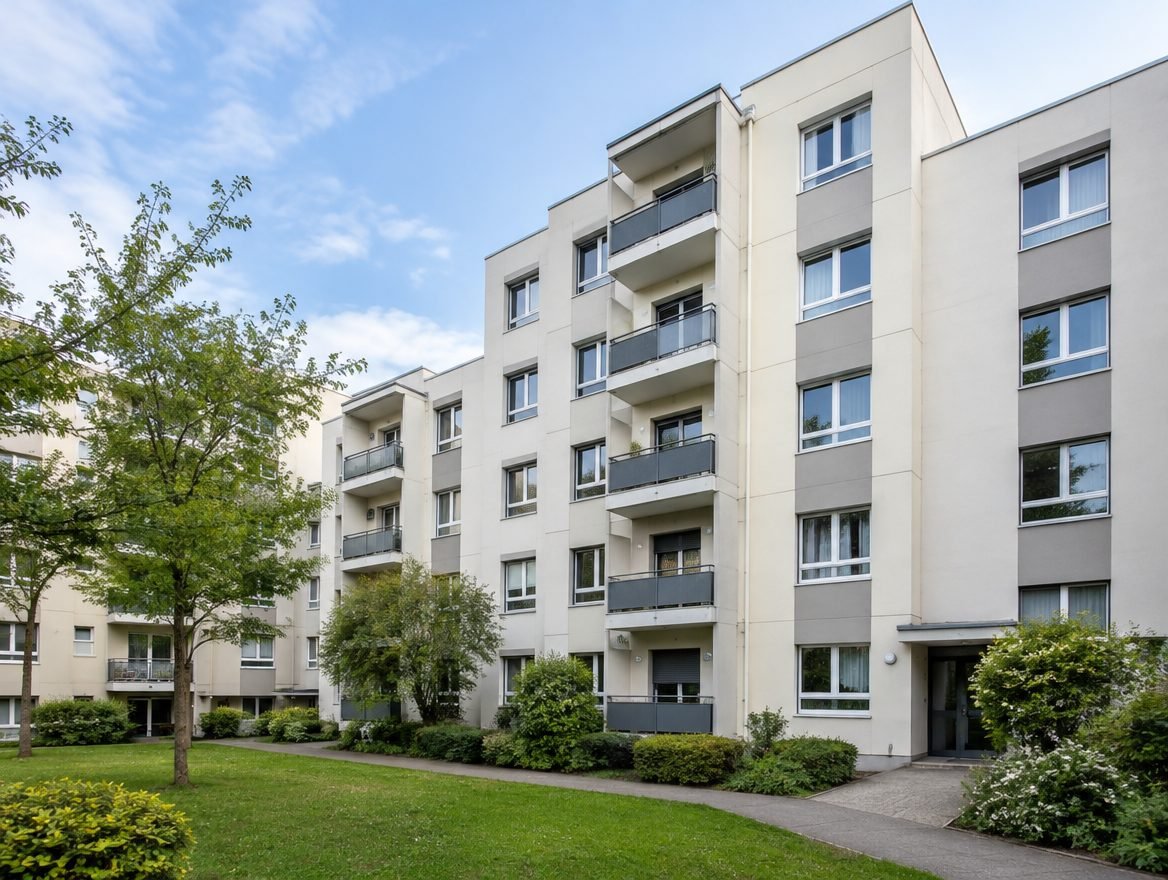 Copropriété résidentielle rénovée avec jardin intérieur