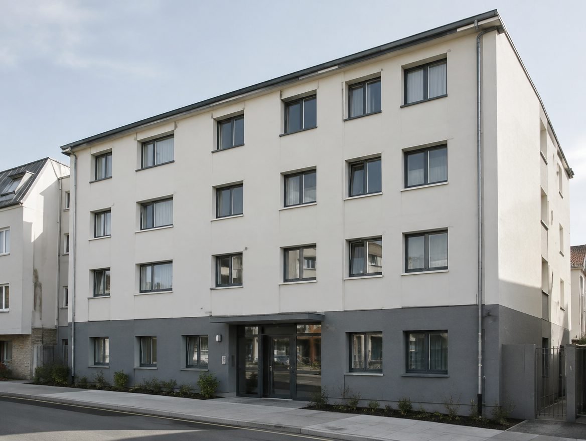 Résidence sociale contemporaine en milieu urbain